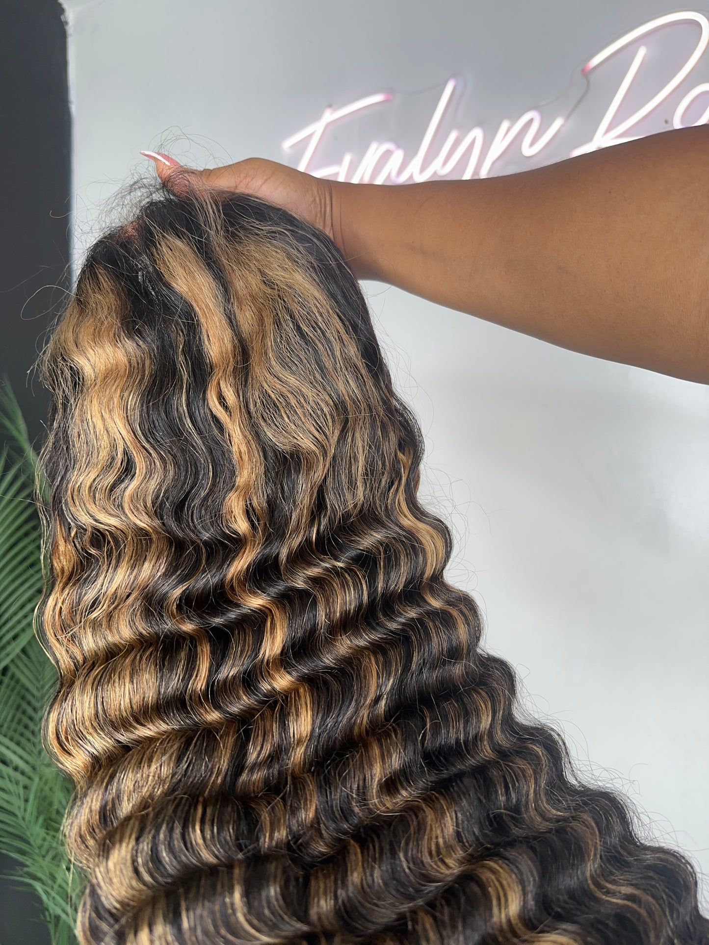 1b/27 deep wave highlighted wig